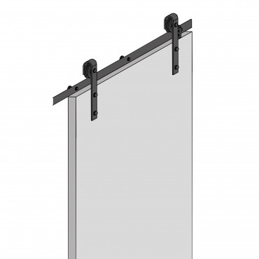 Sistema Barn para puertas correderas colgadas de madera