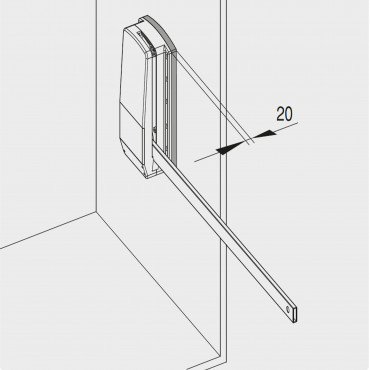 Suplemento lateral para colgador abatible para armario Hang