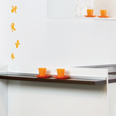 Copete rectangular para cocina Miniline con accesorios para instalación.