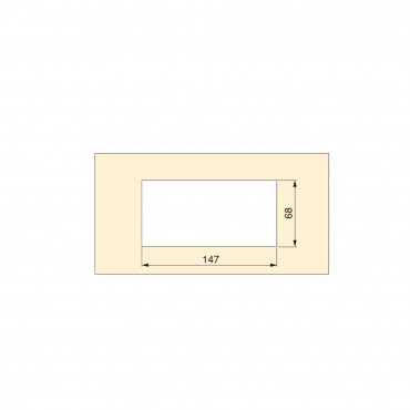 Pasacables Quadrum para mesa, rectangular